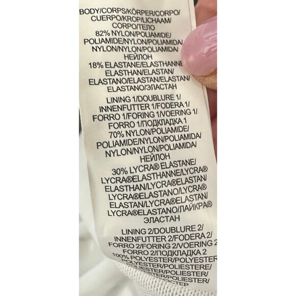 Lauren Ralph Lauren Black White Polka Dot Tummy Control Halter Swimdress 16 NWT - Picture 11 of 12